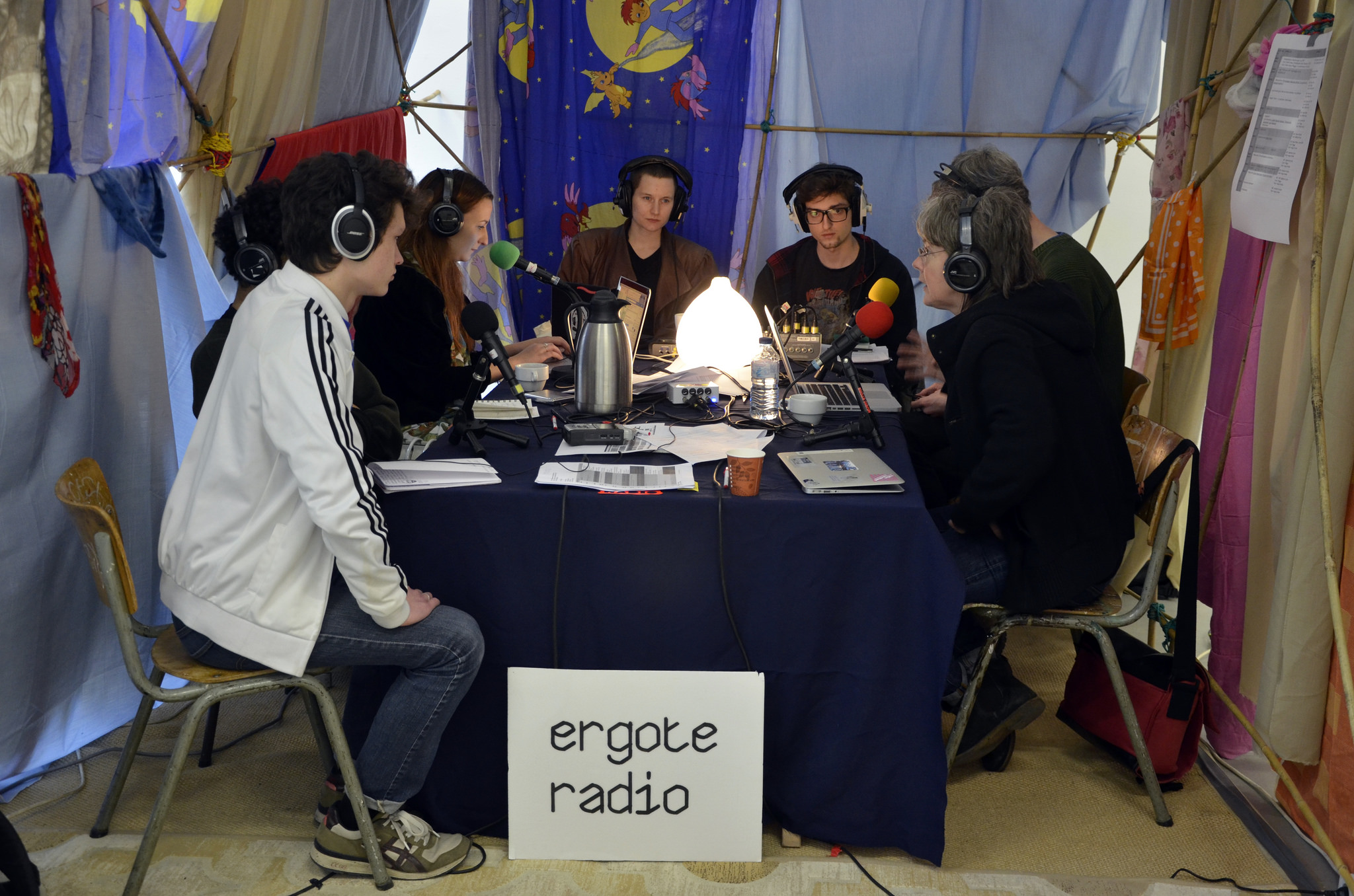 In the Radio Ergote studio. Photo by Marc Wathieu